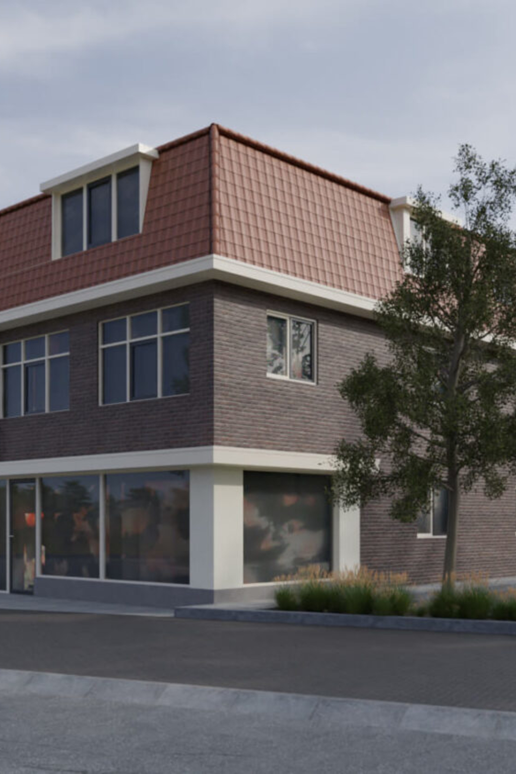 Herbestemming winkelpand tot appartementen in De Westereen
